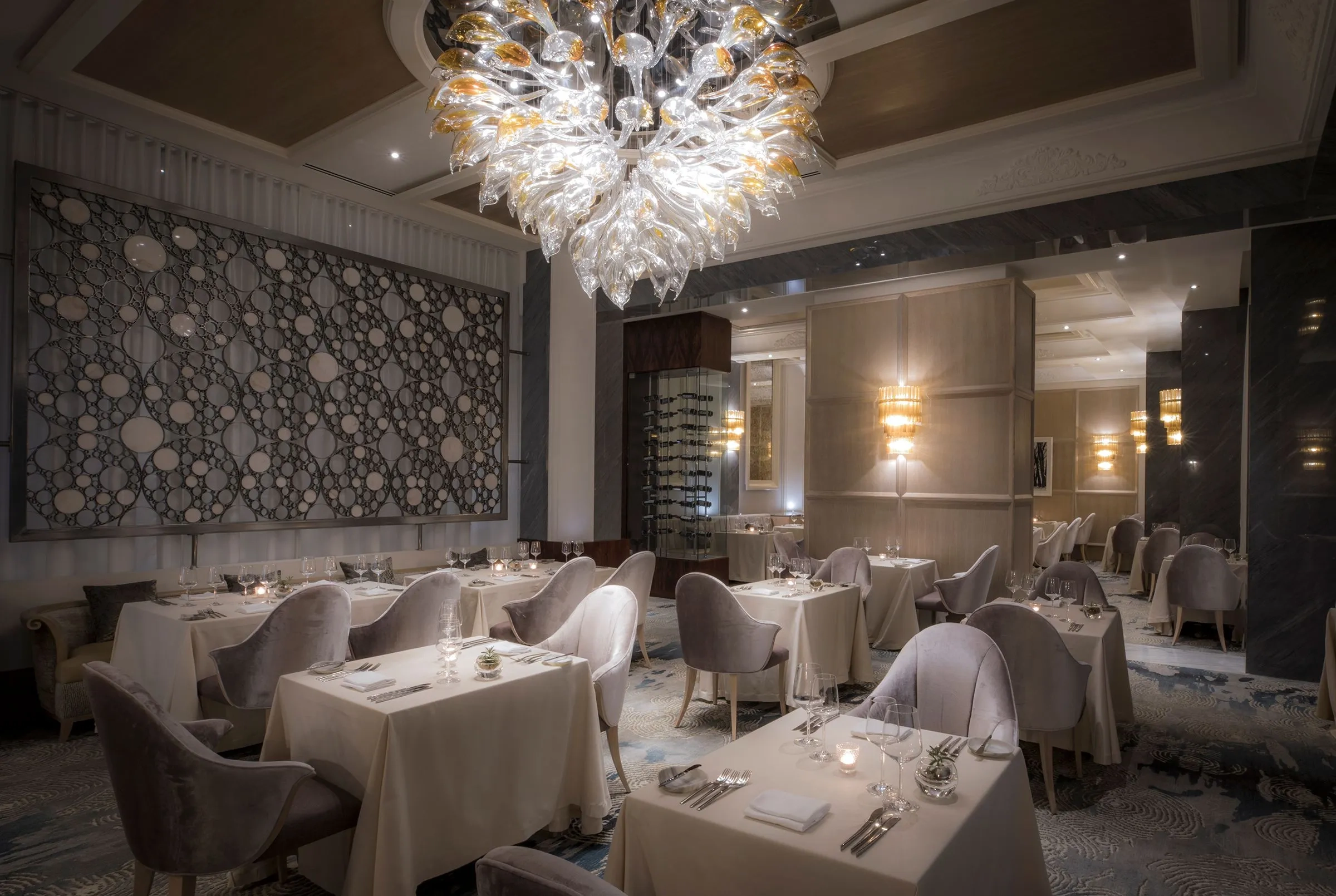 Lumière French fine dining restaurant at Le Blanc Spa Resort Los Cabos with ocean views and romantic ambience in Los Cabos